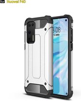 Voor Huawei P40 Magic Armor TPU + PC Combinatie Case (Zilver)