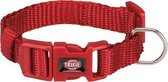 Trixie halsband hond premium rood - 15-25x1cm - 1 stuks