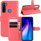 Voor Xiaomi Redmi Note 8 Litchi Texture Horizontal Flip Leather Case met portemonnee & houder & kaartsleuven (rood)