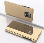 Voor Xiaomi Redmi 10X Pro 5G vergulde spiegel horizontale flip lederen tas met houder (goud)