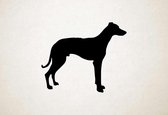 Silhouette hond - Vanjari Hound - M - 60x72cm - Zwart - wanddecoratie