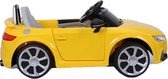 Audi Elektrische Kinderauto TT RS Geel - Krachtige Accu - Op Afstand Bestuurbaar - Veilig Voor Kinderen