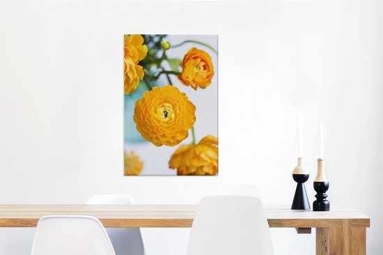 Peintures sur Toile - Fleurs - Extérieur - Oranje - 60x90 cm - Décoration murale