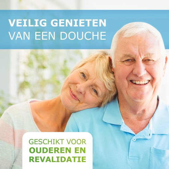 Vivamore Douchekruk - Antislip Douchestoel - In Hoogte Verstelbaar - Max. 150 KG - Vivamore