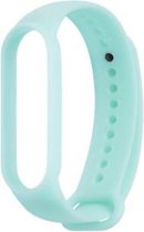 Strap-it Xiaomi Mi band 5 siliconen bandje - lichtgevend blauw
