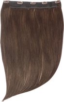Remy Human Hair extensions Quad Weft straight 15 - bruin 4#