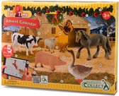 Collecta Gift Set / Adventskalender: BOERDERIJLEVEN 40x30cm, met 12 AR-kaarten, 24 figuren en papieren diorama, in geschenkdoos, 3+