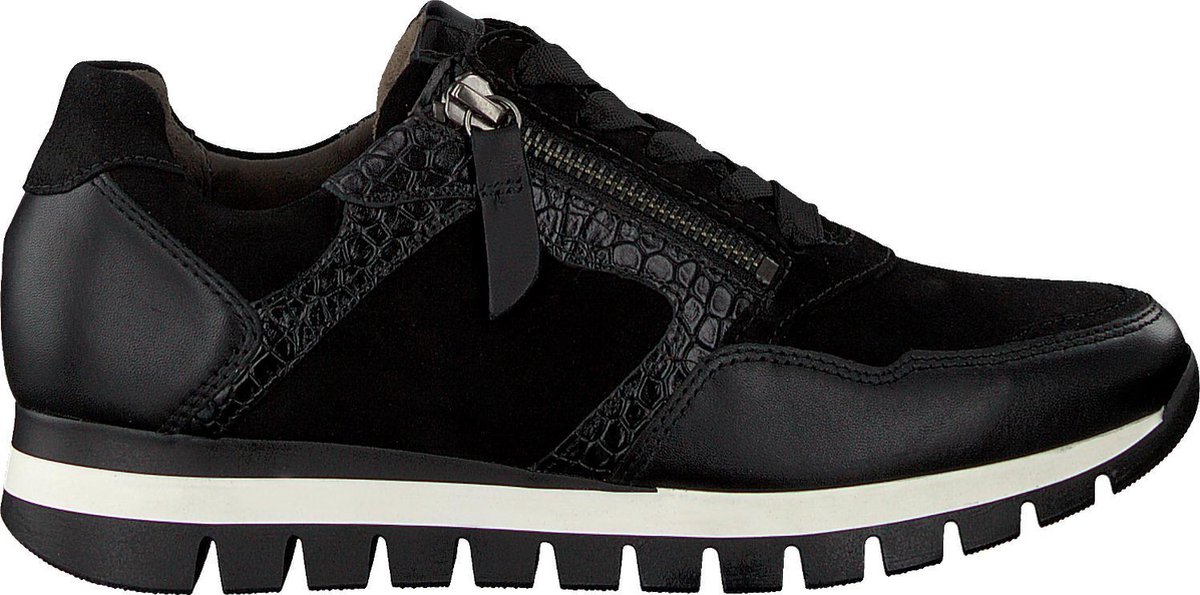 Gabor 76.438.67 Dames Sneakers - Zwart - Maat 38.5 | bol.com