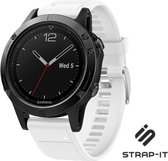 Siliconen sport bandje geschikt voor Garmin Fenix 5 - Plus & Sapphire - Fenix 6 - Pro & Sapphire - Garmin Fenix 7 - Solar & Sapphire Garmin Epix Gen 2 - Quickfit 22 / 22mm band voo