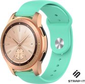 Siliconen Smartwatch bandje - Geschikt voor  Samsung Galaxy Watch sport band 41mm / 42mm - aqua - Strap-it Horlogeband / Polsband / Armband