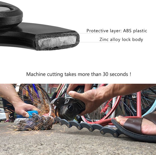 Decopatent® Fietsslot - Opvouwbaar Fietsslot ketting - Vouwslot met Cijferslot - Kubus Kettingslot - Bike Bicycle Lock - Veilig van Decopatent — afbeelding 2