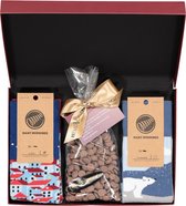 Hot Chocolade cadeauset Many Mornings sokken met warme chocolademelk - Winterpret - Unisex - Maat: 43-46