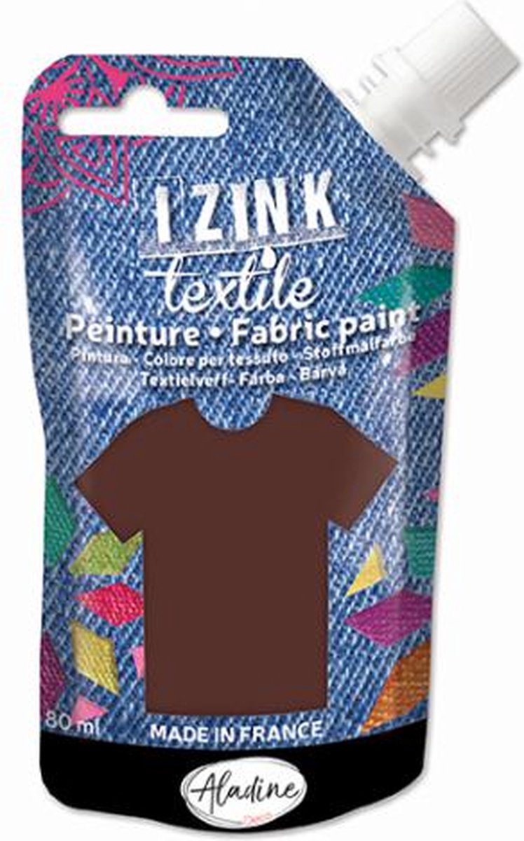 Izink Fabric Paint Textile Marron Suedine 50 ml