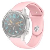 22 mm voor Huawei Watch GT2e GT2 46 mm zwart-wit siliconen omgekeerde gesp (roze)