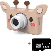 D9 8.0 megapixellens Mode dunne en lichte mini digitale sportcamera met 2.0 inch scherm & girafvorm beschermhoes & 32G geheugen voor kinderen