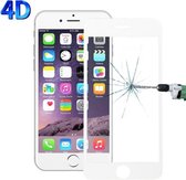 Voor iPhone 6 & 6s 0.26mm 9H Oppervlaktehardheid 4D Curverd Arc Explosieveilige HD Zeefdruk Gehard glas Film op volledig scherm (wit)