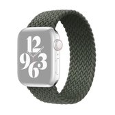 Single-turn nylon geweven horlogeband voor Apple Watch Series 6 & SE & 5 & 4 40 mm / 3 & 2 & 1 38 mm, maat: S (groen)