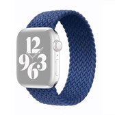 Single-turn nylon geweven horlogeband voor Apple Watch Series 6 & SE & 5 & 4 40 mm / 3 & 2 & 1 38 mm, maat: M (blauw)