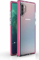 Voor Samsung Galaxy Note10 + TPU tweekleurige schokbestendige beschermhoes (rozerood)