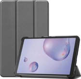 Voor Galaxy Tab A 8.4 (2020) Custer-patroon Pure kleur Horizontale flip lederen tas met drievoudige houder (grijs)
