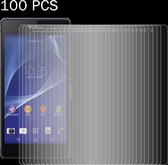 100 STKS voor Sony Xperia Z2 / L50W 0,26 mm 9H + Oppervlaktehardheid 2,5D gehard glasfilm