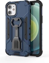 Peacock Style PC + TPU beschermhoes met flesopener voor iPhone 12 mini (donkerblauw)