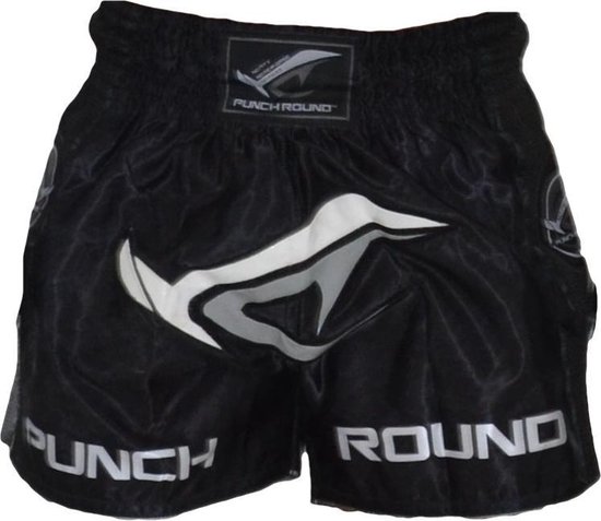 Punch Round Thai Boxing Pants NoFear Zwart Grijs taille M = 32