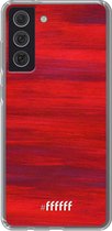 6F hoesje - geschikt voor Samsung Galaxy S21 FE -  Transparant TPU Case - Scarlet Canvas #ffffff