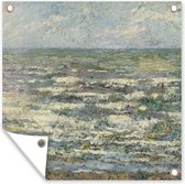 Tuinschilderij De zee - Schilderij van Jan Toorop - 80x60 cm - Tuinposter - Tuindoek - Buitenposter