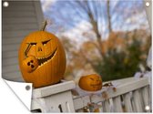 Affiche de jardin citrouilles d'Halloween toile en vrac 40x30 cm - petit - Toile de jardin / Toile d'extérieur / Peintures pour l'extérieur (décoration de jardin)