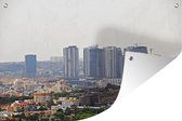 Tuindecoratie De skyline van het Indiase Hyderabad in Azië - 60x40 cm - Tuinposter - Tuindoek - Buitenposter