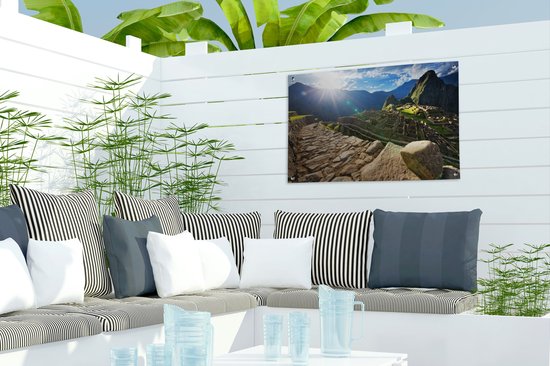 Rayon de soleil du soir sur le jardin du Machu Picchu Pérou affiche 60x40 cm - petit - Toile de jardin / Toile d'extérieur / Peintures pour l'extérieur (décoration de jardin)