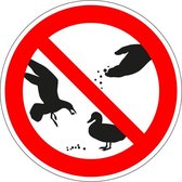 Sticker dieren niet voeren 50 mm - 10 stuks per kaart