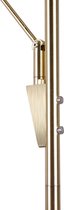 LED Vloerlamp - Trinon Eddy - 40W - Aanpasbare Kleur - Rond - Mat Goud - Aluminium
