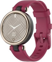 Siliconen Smartwatch bandje - Geschikt voor  Garmin Lily siliconen bandje - wijnrood - Strap-it Horlogeband / Polsband / Armband