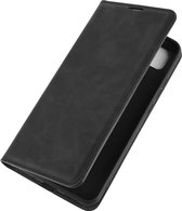 Xiaomi Redmi 9C Hoesje - Mobigear - Retro Slim Serie - Kunstlederen Bookcase - Zwart - Hoesje Geschikt Voor Xiaomi Redmi 9C