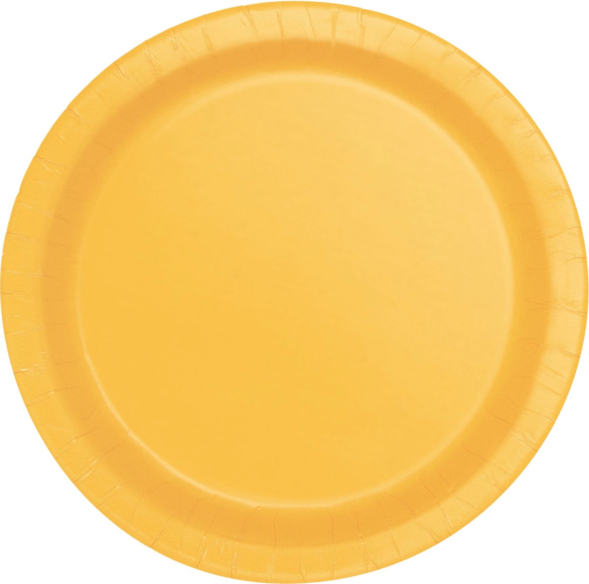 UNIQUE - 16 kartonnen bordjes zonnebloem geel 22 cm