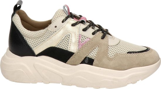 PS Poelman Year dames dad sneaker - Beige - Maat 37 | bol.com