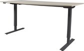 Zit Sta Bureau - Elek 160x80 lindberg eik -zwart frame