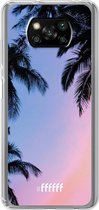 6F hoesje - geschikt voor Xiaomi Poco X3 Pro -  Transparant TPU Case - Sunset Palms #ffffff