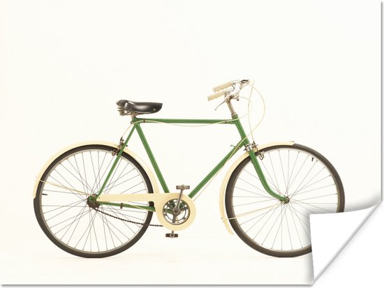 Affiche de vélo unique verte 160x120 cm - Tirage photo sur Poster (décoration murale salon / chambre) XXL / Groot format!