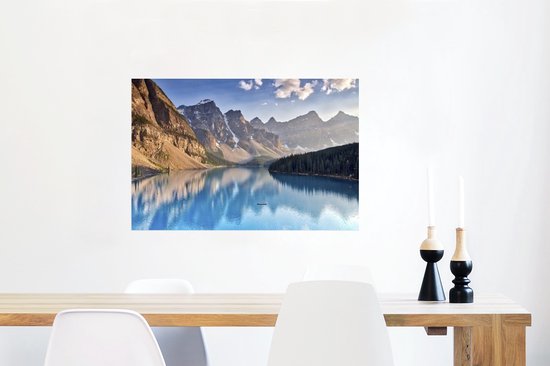 Moraine Lake près de la province de l'Alberta au Canada Poster 90x60 cm - Tirage photo sur Poster (décoration murale salon / chambre)