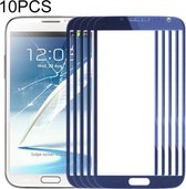 10 PCS Front Screen Outer Glass Lens voor Samsung Galaxy Note II / N7100 (blauw)
