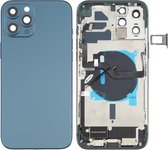 Batterij-achterklep (met toetsen aan de zijkant & luidspreker & motor & cameralens & kaarthouder & aan / uit-knop + volumeknop + oplaadpoort & draadloze oplaadmodule) voor iPhone 12 Pro Max (