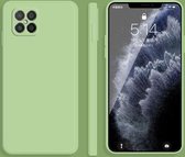 Voor Huawei nova 8 SE effen kleur imitatie vloeibare siliconen rechte rand valbestendige volledige dekking beschermhoes (matcha groen)
