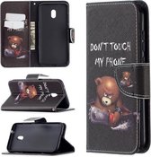 Voor Nokia C1 Plus Gekleurde Tekening Patroon Horizontale Flip Leren Case met Houder & Kaartsleuven & Portemonnee (Beer)