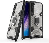 Voor Geschikt voor Xiaomi Redmi Note 8 Space PC + TPU-ringhouder beschermhoes (zilver)