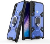 Voor Geschikt voor Xiaomi Redmi Note 8 Space PC + TPU-ringhouder beschermhoes (blauw)