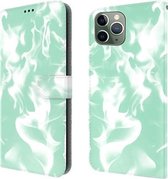 Cloud Fog Pattern Horizontale Flip lederen hoes met houder & kaartsleuf & portemonnee voor iPhone 11 Pro Max (mintgroen)