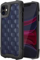 3D reliëf PU + pc + TPU skidproof schokbestendig hoesje voor iPhone 11 (blauw)